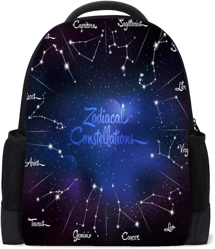 School Book Bag Teenager Casual Sports Backpack Laptop Business Travel Bag 16 Inch Water Proof Multi-Function ﻿Zodiacal constellations Daypack