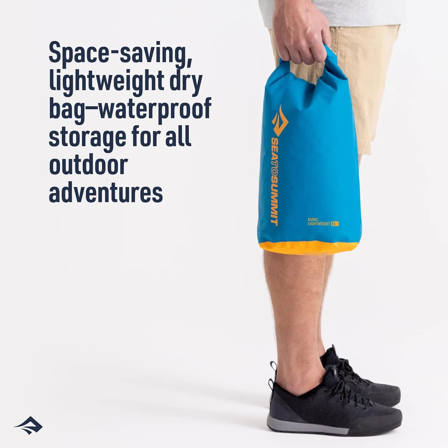 Sea to Summit eVac Dry Bag, Roll-Top Compression Sack, 5 Liter, Turkish Tile Blue