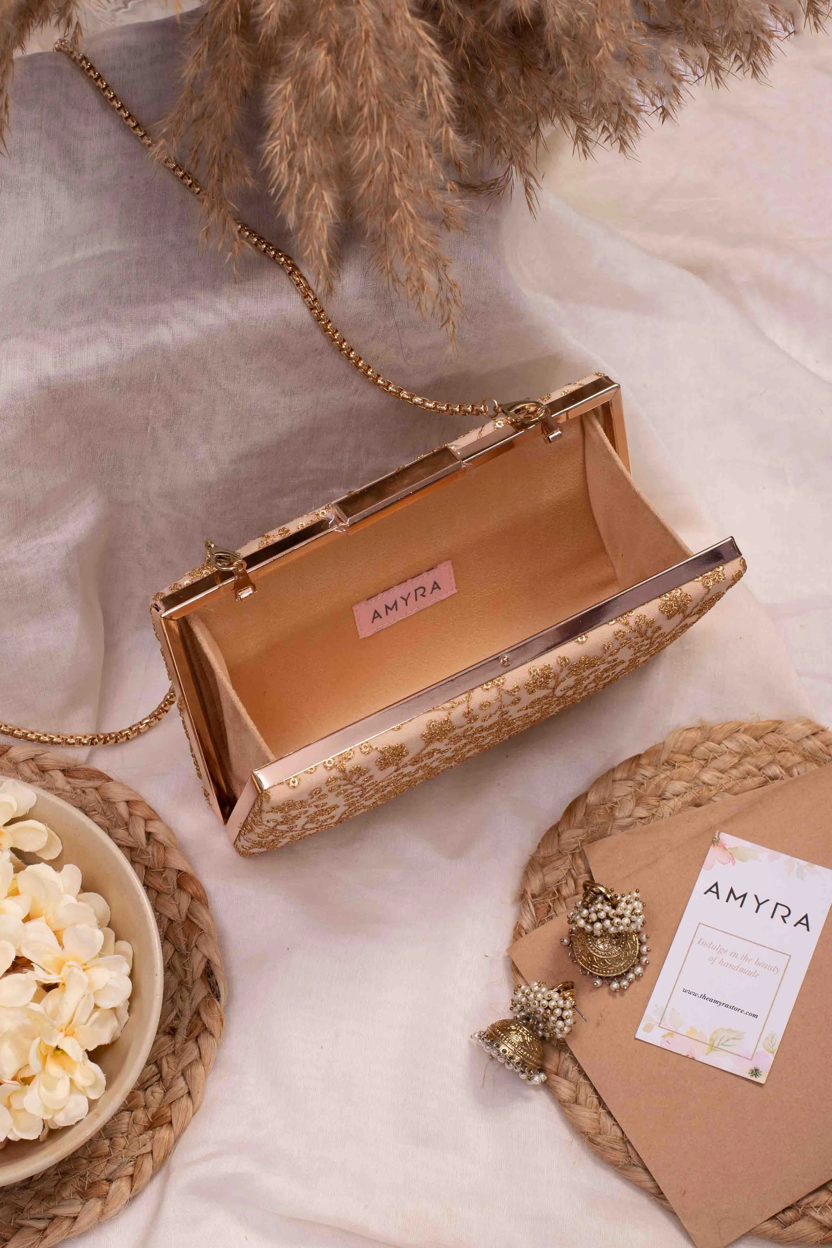 Sequin Set of 10 Box clutch wedding favors