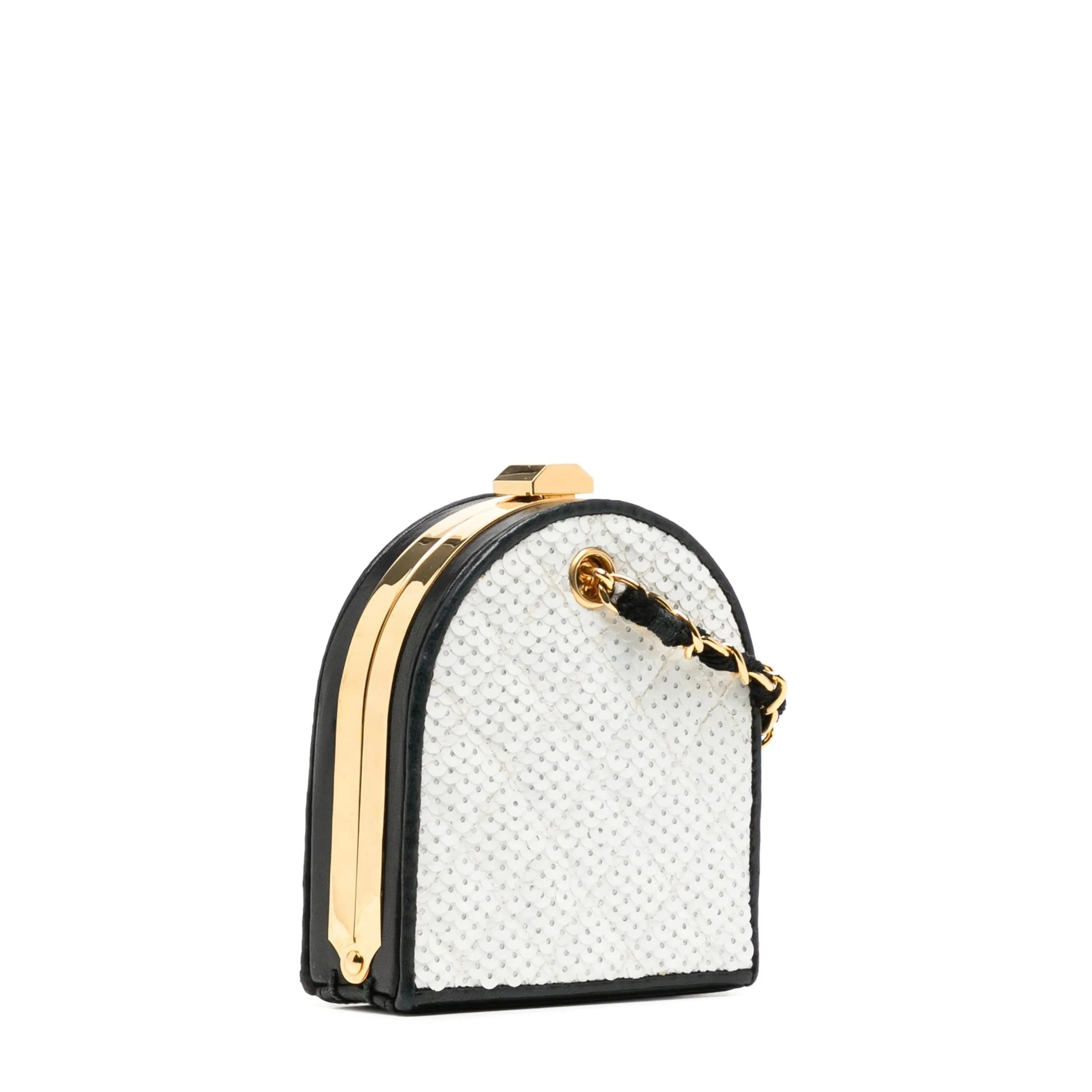 Sequins 80s Minaudière Clutch Bag