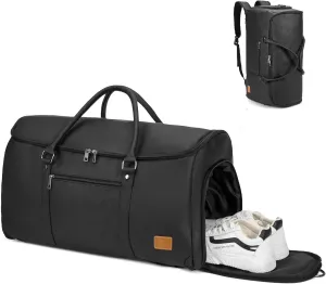 seyfocnia Garment Bags for Travel, Carry On Garment Bag Backpack, Convertible Garment Duffle Bag for Men Women, 4 in 1 Hanging Dress Suitcase Suit Travel Bag