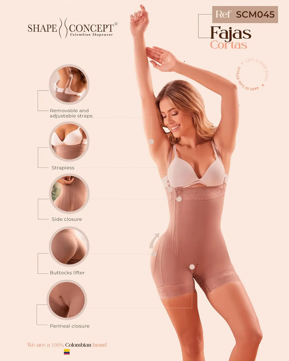SHAPE CONCEPT Fajas Colombianas Reductoras y Moldeadoras Post Surgery Compression Garment Tummy Tuck