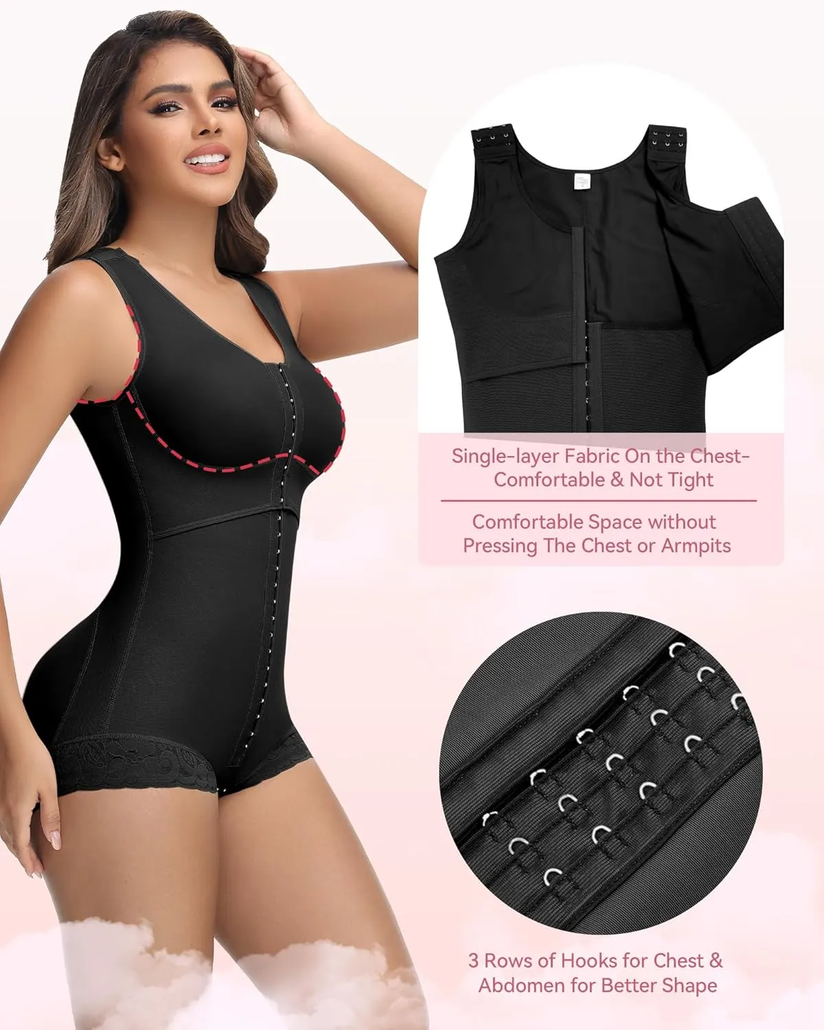 SHAPSHE Fajas Colombianas Moldeadoras BBL Post Surgery Stage 2/3 Body Shaper Tummy Control High Compression Garment Shapewear
