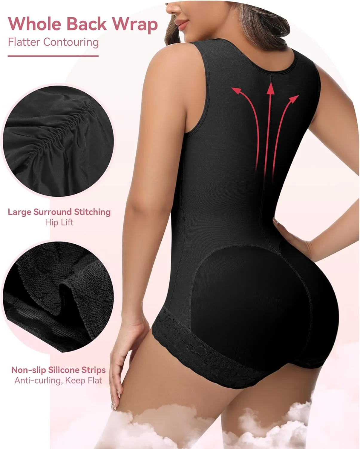 SHAPSHE Fajas Colombianas Moldeadoras BBL Post Surgery Stage 2/3 Body Shaper Tummy Control High Compression Garment Shapewear