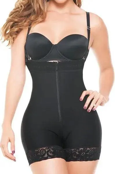 Short Strapless Faja With  Removable Straps #5040
