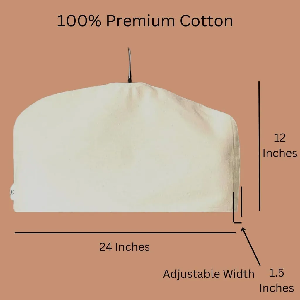 Shoulder Cover Breathable Clothes Dust Protectors for Closet Storage Garment Dust Cover Protects for Suit, Coats, Jackets - Off-white (Pack of 5)