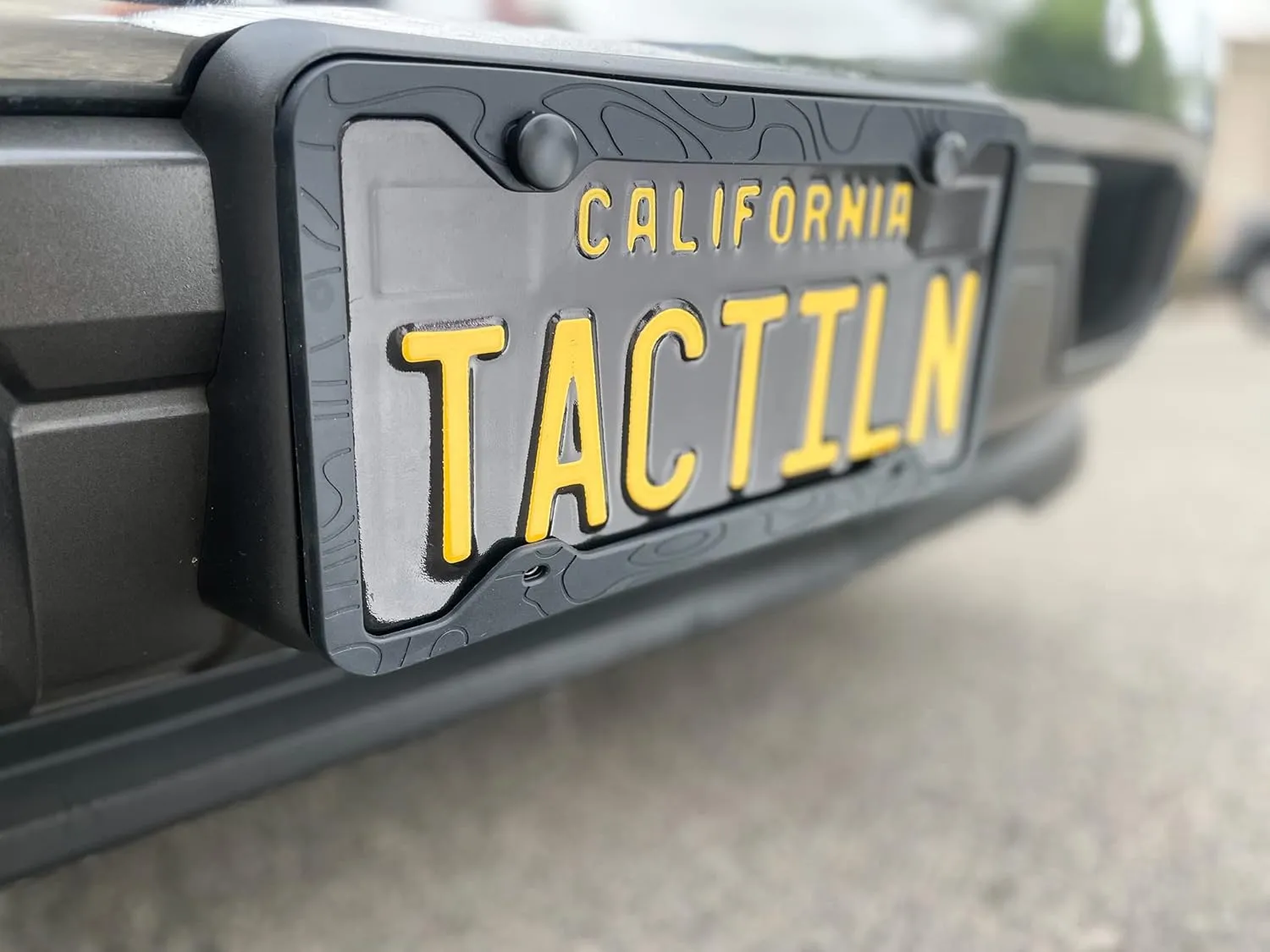 Silicone Topography Design License Plate Frame Cover | Topo License Plate Frame Rust Proof, Rattle Proof, Weather Proof License Plate Holder for Car | Topo Embossed Plate Frame for Auto Truck Van SUV