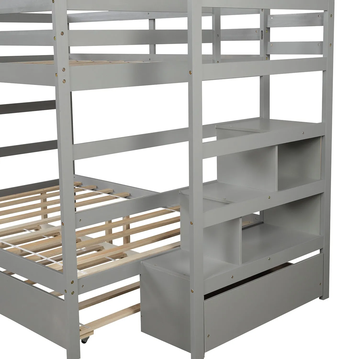 Simple Living Full over Full Bunk Bed with Twin Size Trundle