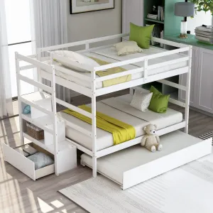 Simple Living Full over Full Bunk Bed with Twin Size Trundle