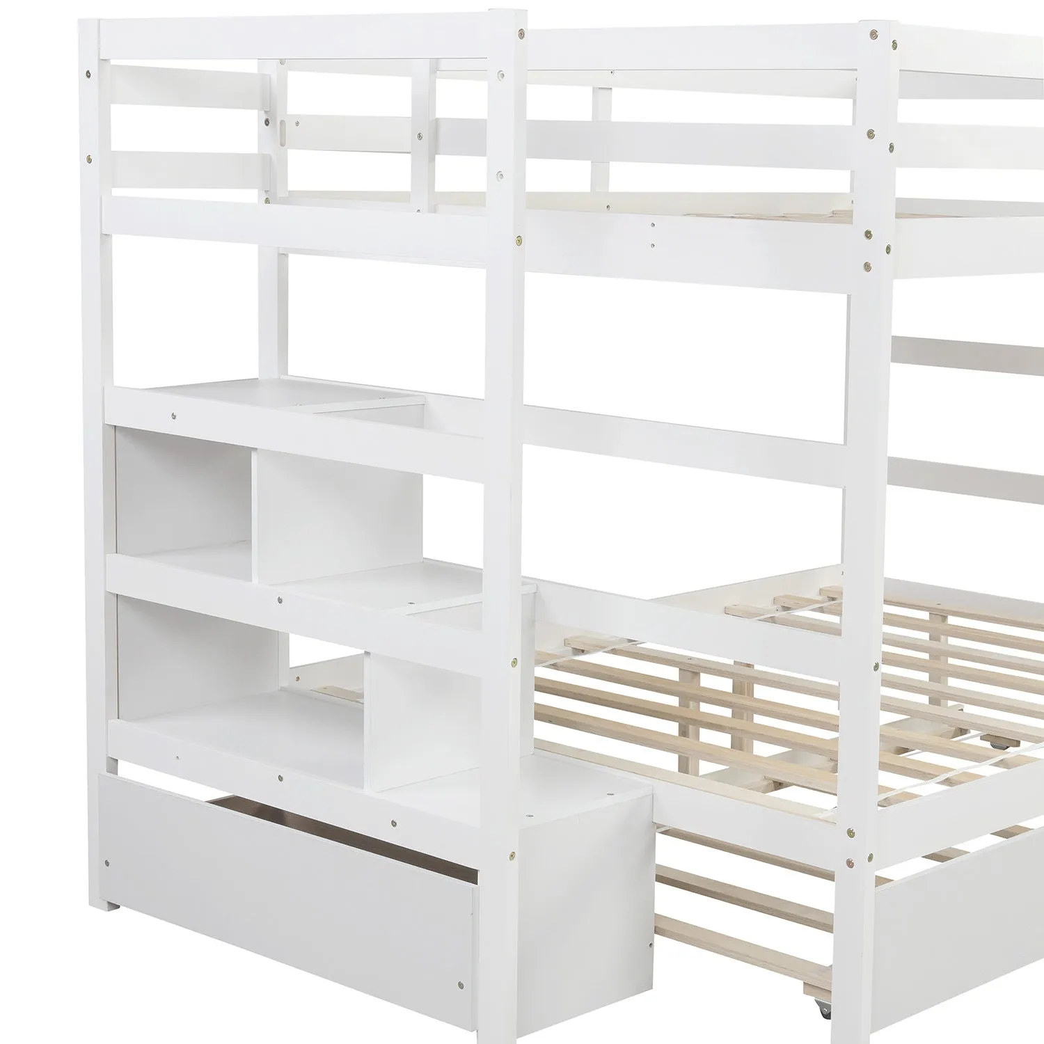 Simple Living Full over Full Bunk Bed with Twin Size Trundle