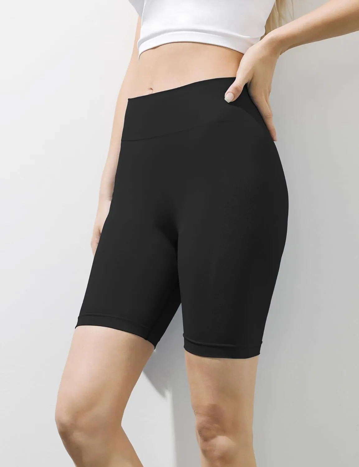 SIXIM Seamless Biker Shorts for Women, High Waisted Workout Compression Yoga Shorts Gym Running Active Fitness Shorts