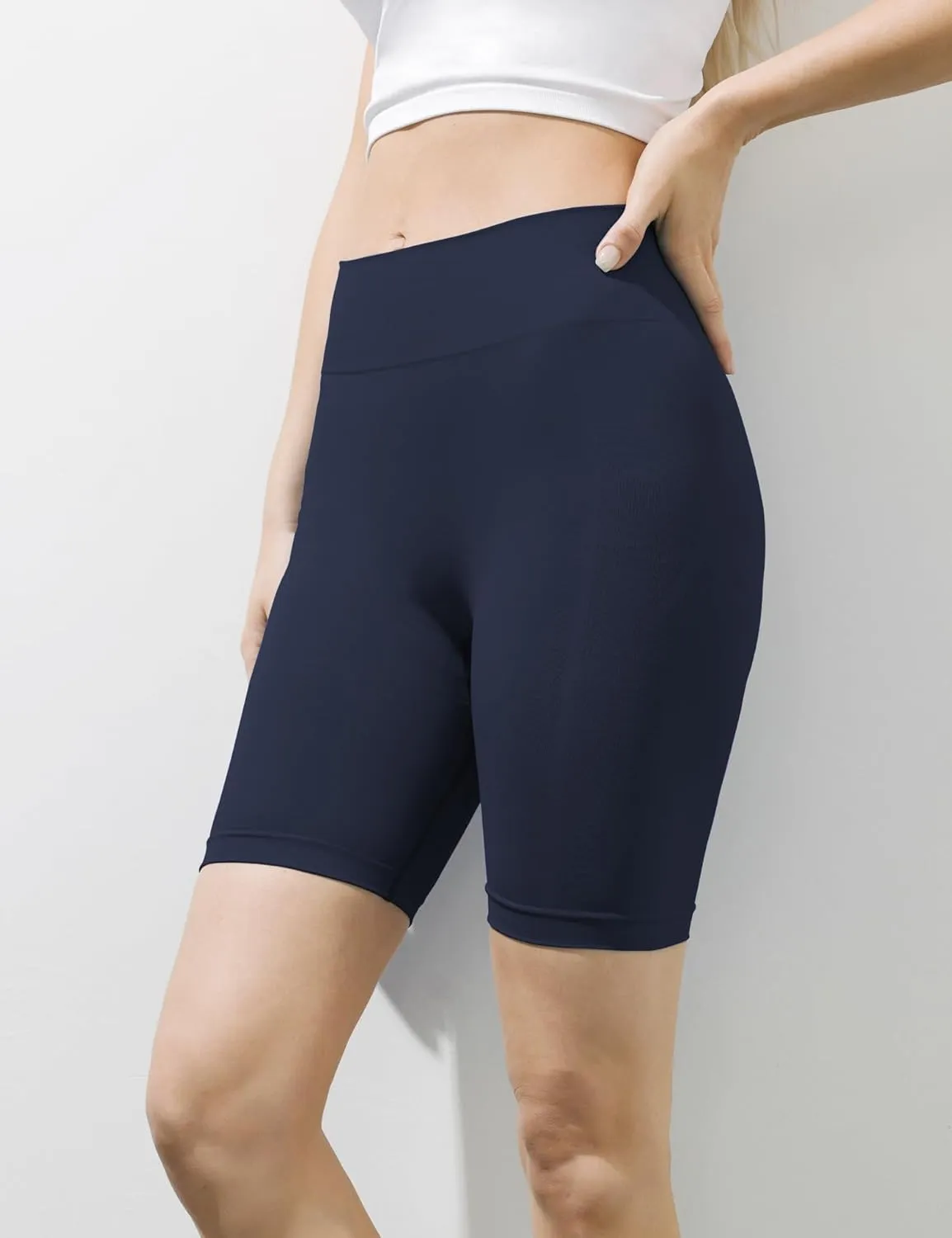 SIXIM Seamless Biker Shorts for Women, High Waisted Workout Compression Yoga Shorts Gym Running Active Fitness Shorts