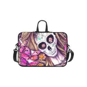 Skull Floral Women's Face Laptop Bag Laptop Handbags 14"