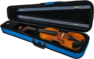 Sky Lightweight Full Size 4/4 Triangular Violin Case Blue Color