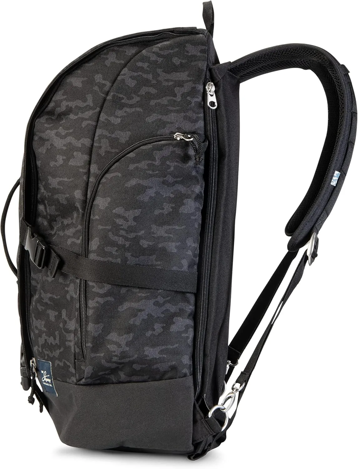 Skyway Luggage Rainier Weekender Backpack, Eco-Friendly, Made of 100% rPET Travel Laptop Bag for Women & Men, Flight Approved Carry On Bag, 43L, Kohala Black