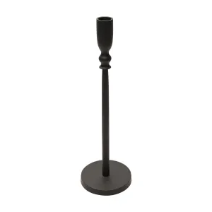 Slim Black Metal Candlestick