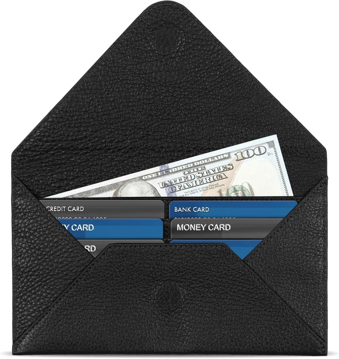 Slim Genuine Leather Wallet Clutch - Multiple Slots Money, ID, Cards, Smartphone, RFID Blocking - Unisex