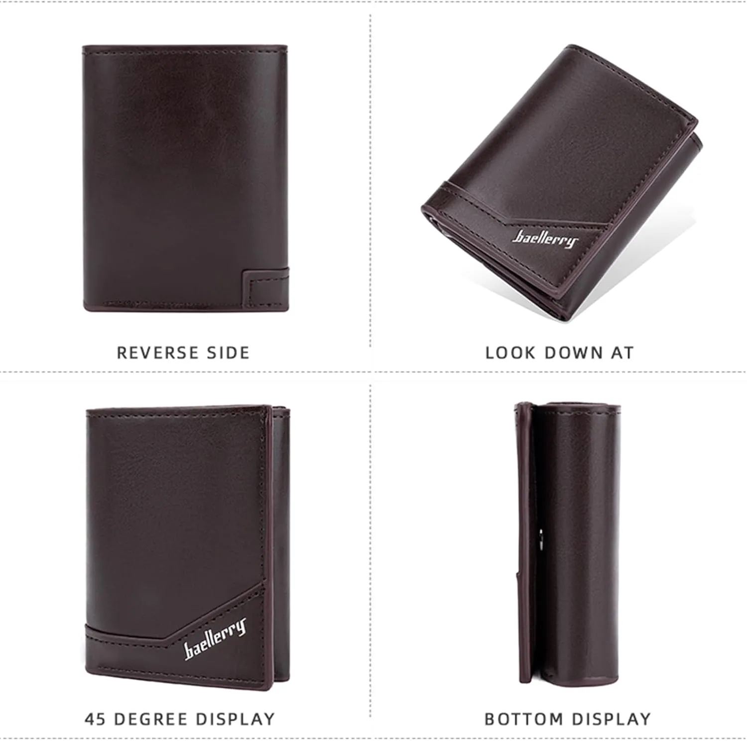 Small Popup Card Case Wallet, Campact Design RFID Wallet for Men with Card Slots, Slim Mens Leather Wallet Purse
