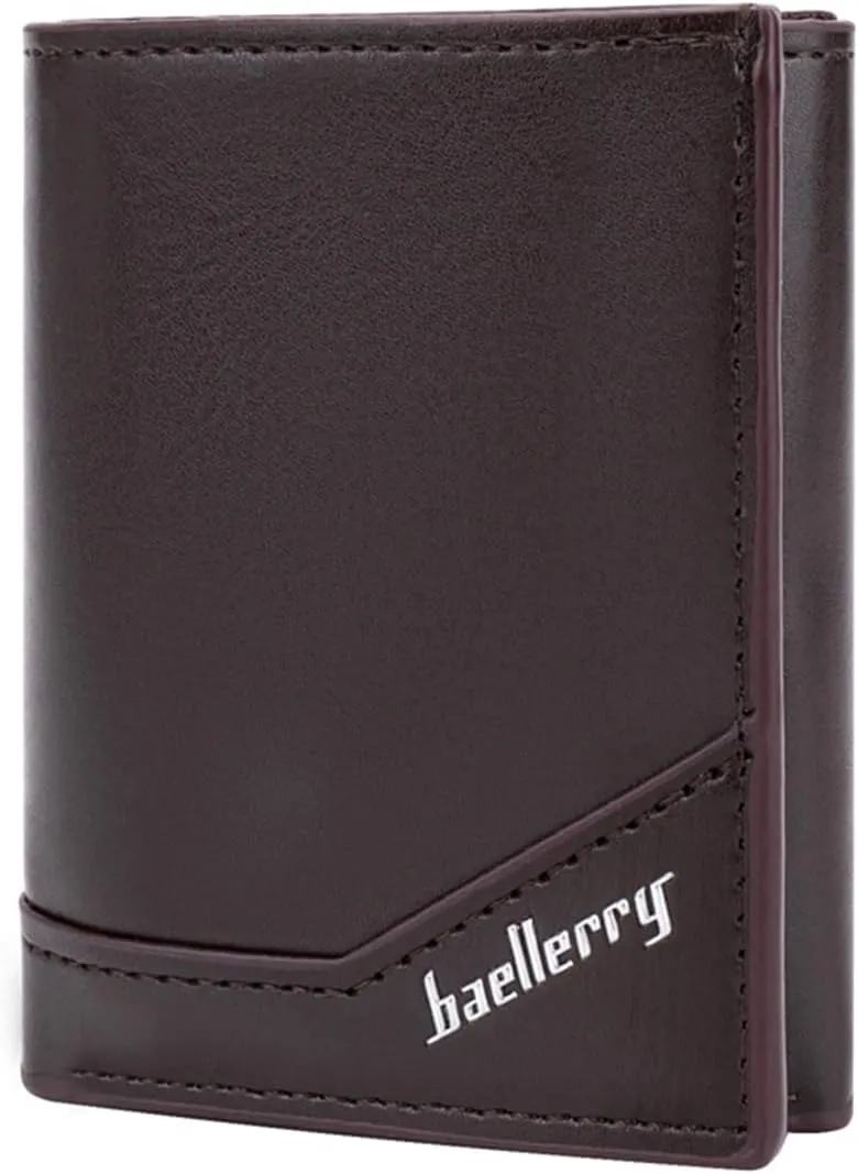 Small Popup Card Case Wallet, Campact Design RFID Wallet for Men with Card Slots, Slim Mens Leather Wallet Purse