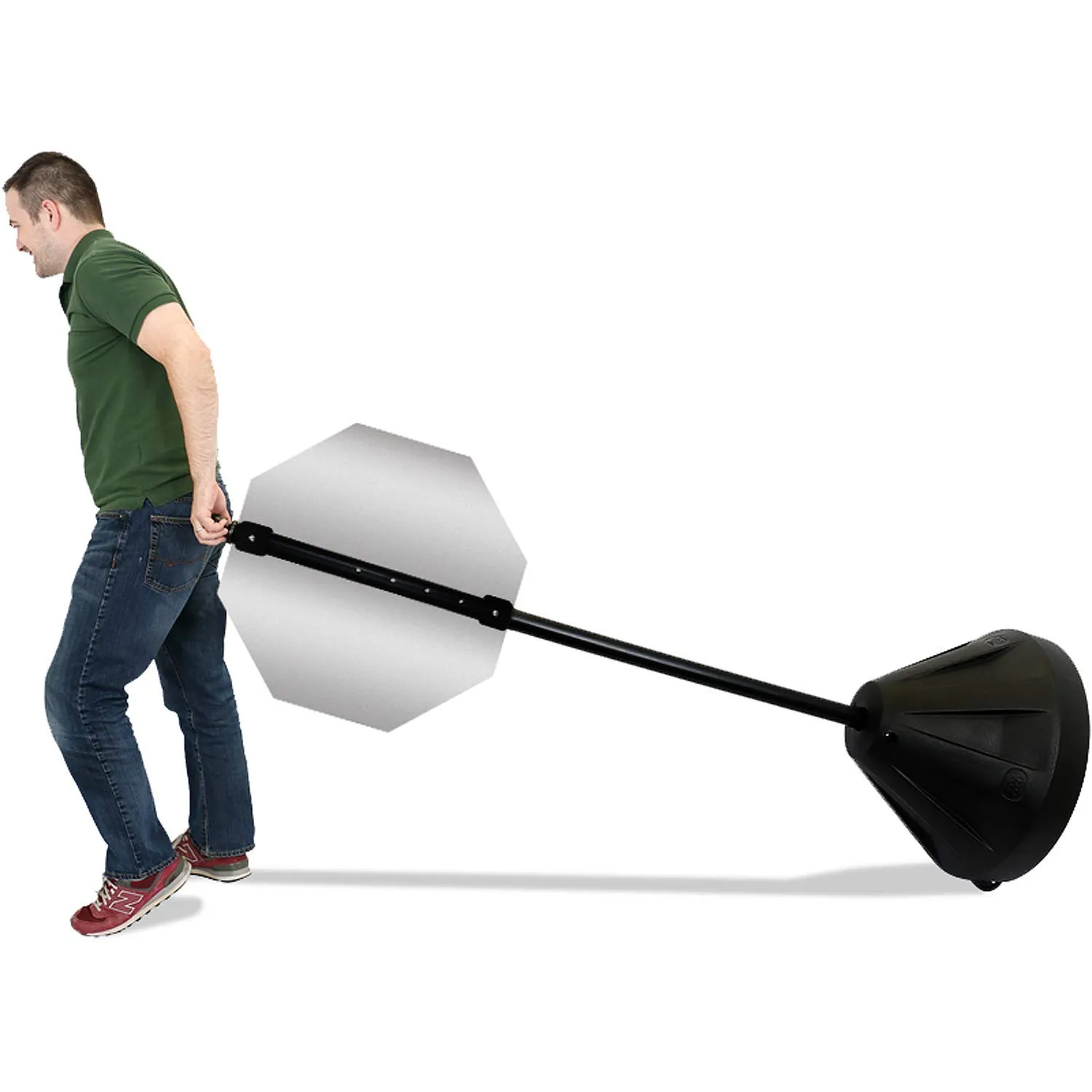 SmartSign Portable Sign Post with 5.5 Feet Pole and 2 Feet Diameter Base, Made in USA