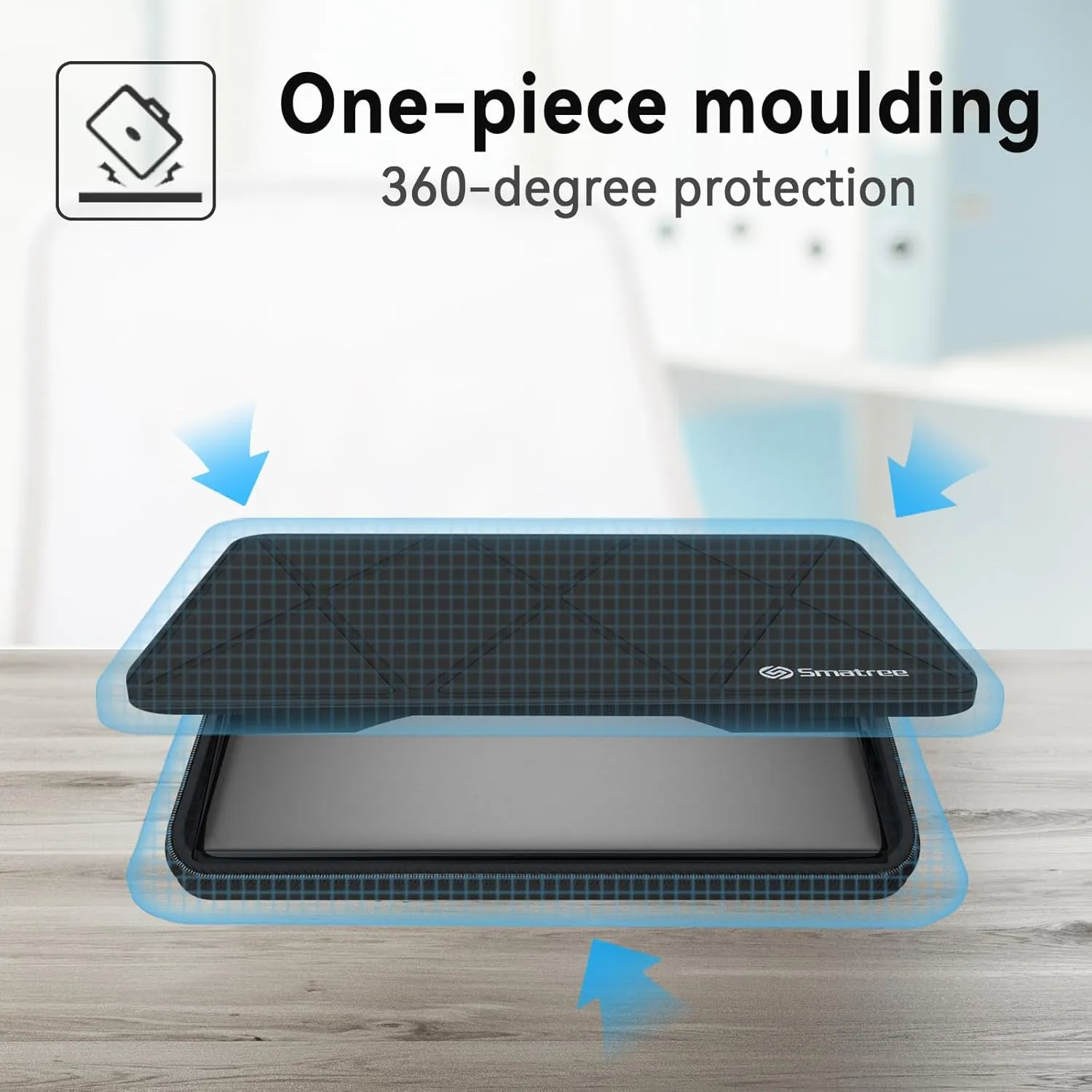 Smatree Hard EVA Protective Sleeve Case Compatible for 15.6 inch Samsung Chromebook 4  Laptop and Anti-Shock Notebook Bag(X8286)