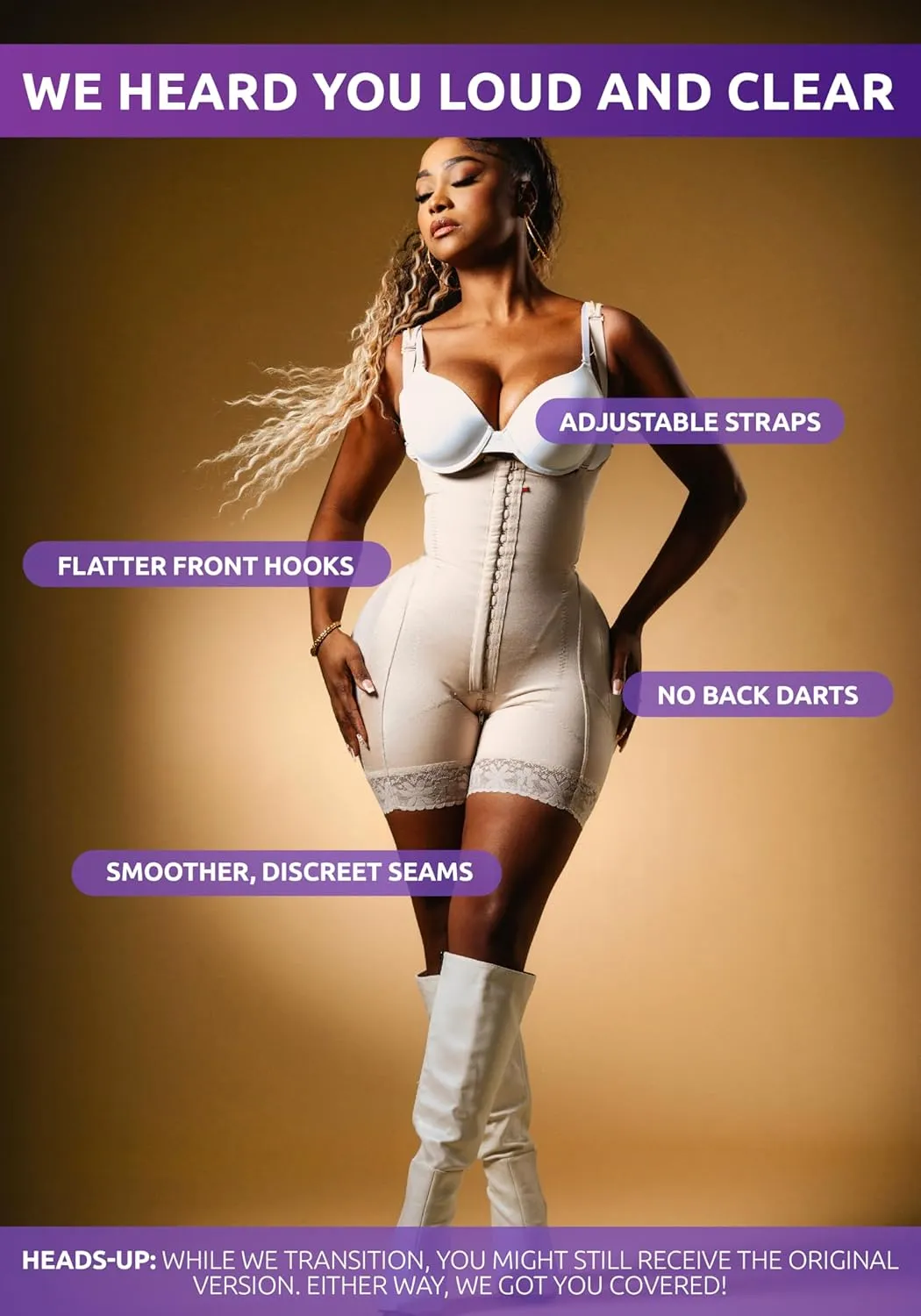 Snatched Body - Women's Stage 2 Faja Colombians Without Bra Shapewear - BBL Post Surgery Garment - Reductoras Moldeadoras