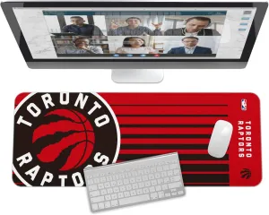 SOAR NBA Multifunctional Desk Mat for Desktop, (31.5"x12") - Ultra Soft Fabric with Non-Slip Rubber Backer - Water Resistant & Durable Nylon Stitching
