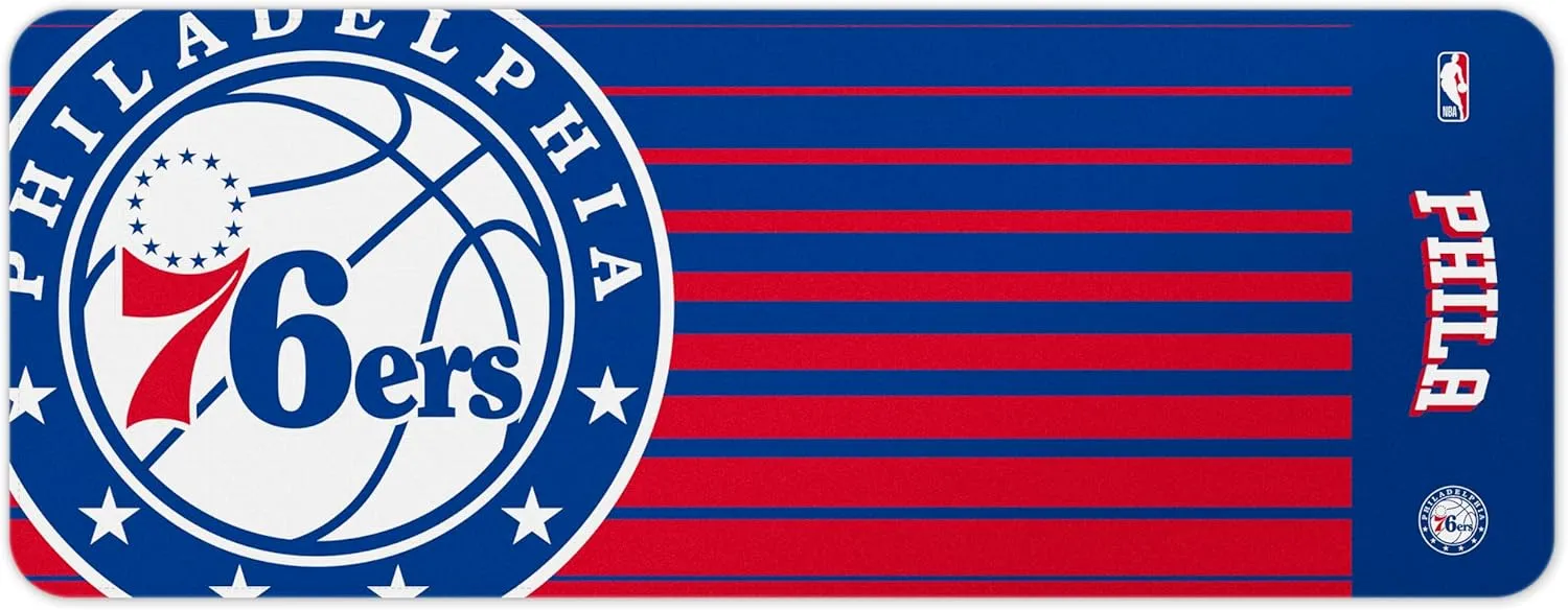 SOAR NBA Multifunctional Desk Mat for Desktop, (31.5"x12") - Ultra Soft Fabric with Non-Slip Rubber Backer - Water Resistant & Durable Nylon Stitching