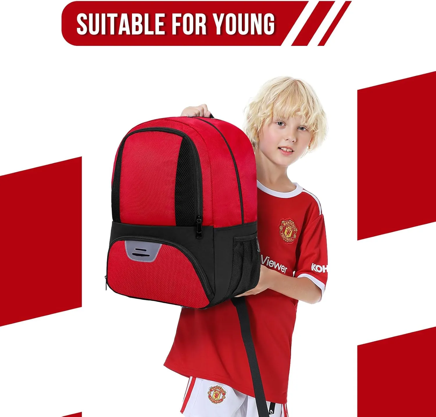 Soccer Bag,Youth Soccer Backpack, Football Volleyball Basketball Backpack fo,Sport Equipment Bags with Shoe compartment
