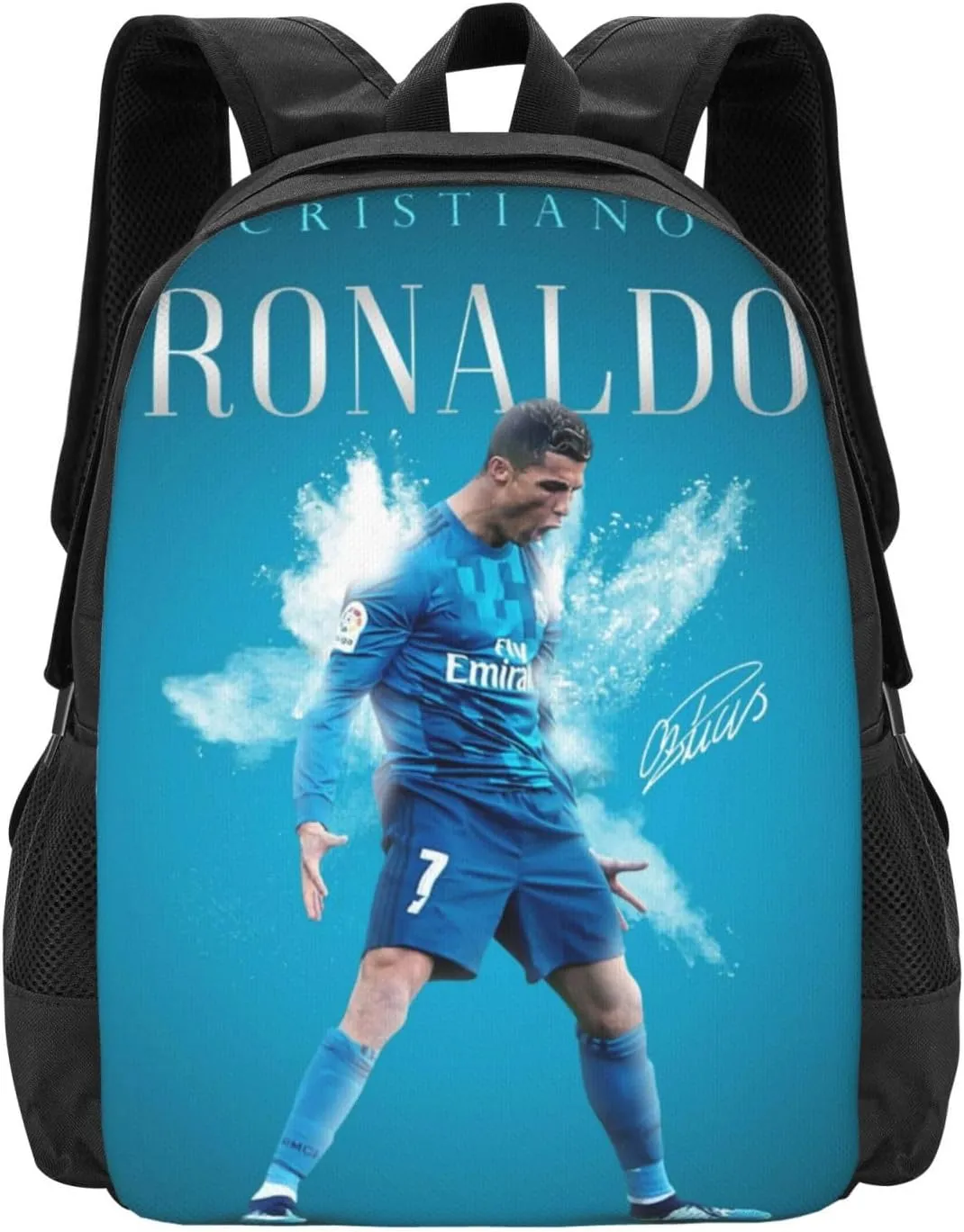 Soccer Player #7 Backpack 16.5 Inch For Daily Work Sport Outdoor Football Fans Laptop Bag-Style 18