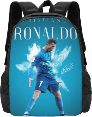 Soccer Player #7 Backpack 16.5 Inch For Daily Work Sport Outdoor Football Fans Laptop Bag-Style 18