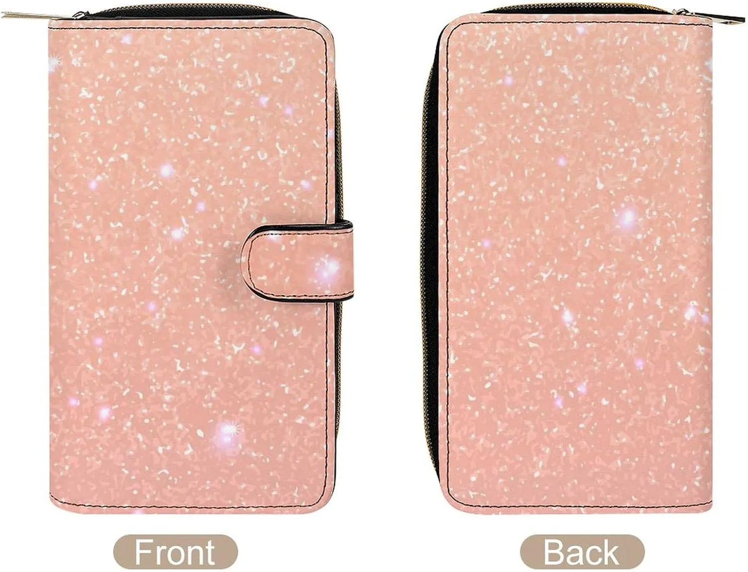 Soft Zipper Wallet with 12 Card Slots, Clutch PU Leather Card Case Holder Purse