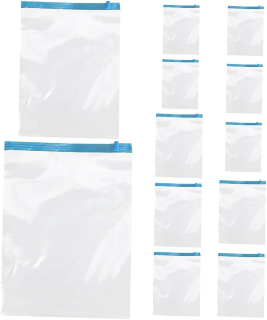 Space Saver Bags for Travel 12 Pack Roll up Compression Bags Vacuum Clothing Storage Pouches Compact for Suitcase