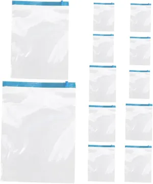 Space Saver Bags for Travel 12 Pack Roll up Compression Bags Vacuum Clothing Storage Pouches Compact for Suitcase