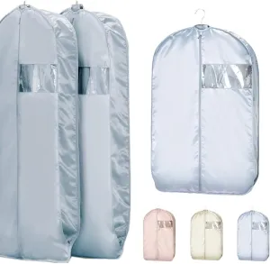 Space Saving Hanging Garment Bag, 2025 New Compression Hanging Garment Bag Dust Cover Clothes Bags for Down Coat, Suit Bags for Closet Storage (Blue, 22.8x51.2inch)