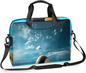 Sports Beach Volleyball Laptop Bag 16 Inch with Shoulder Straps & Handle Water-Resistant Durable Messenger Bag for Men Women Business Office Travel Gifts