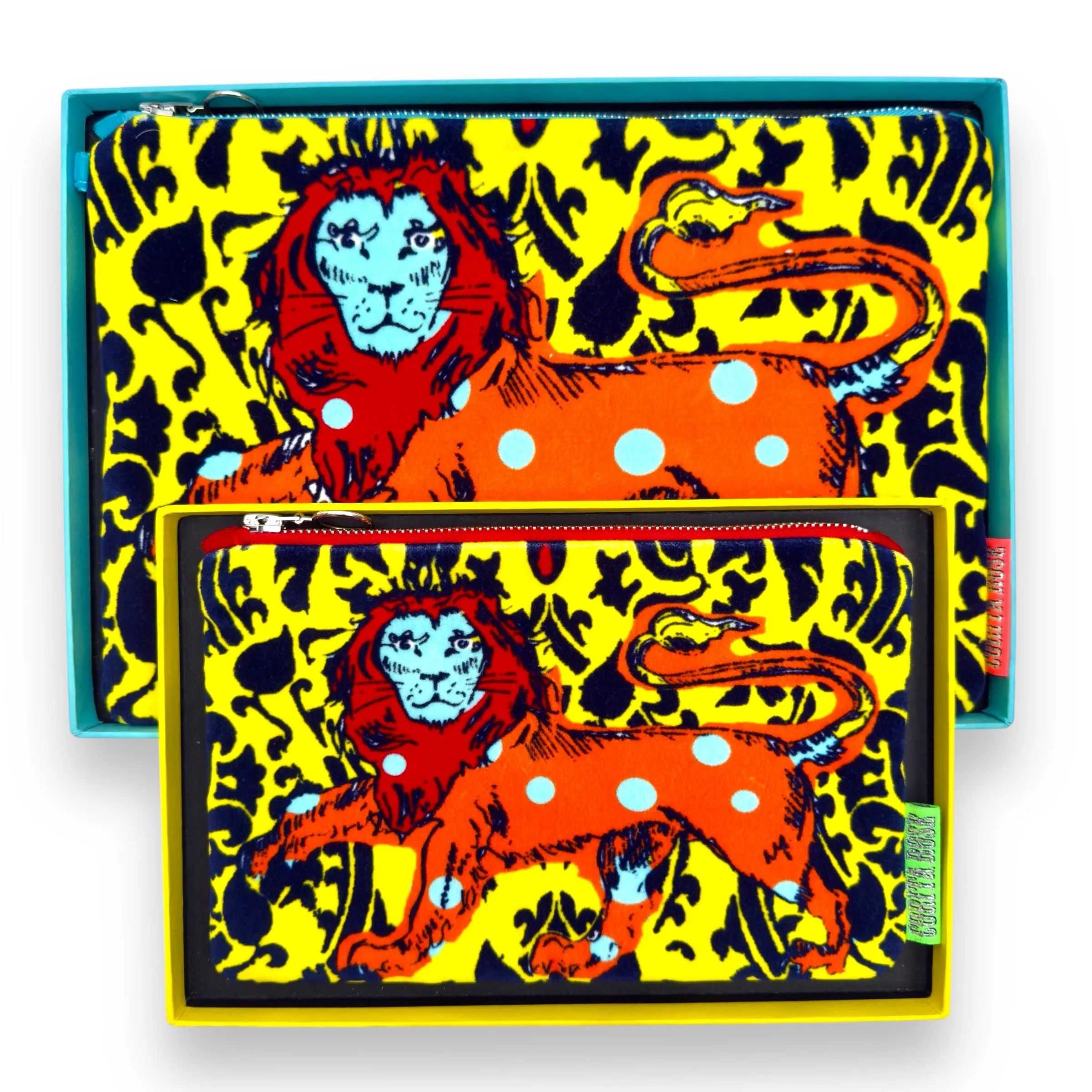 Spotty Lion Orange Clutch