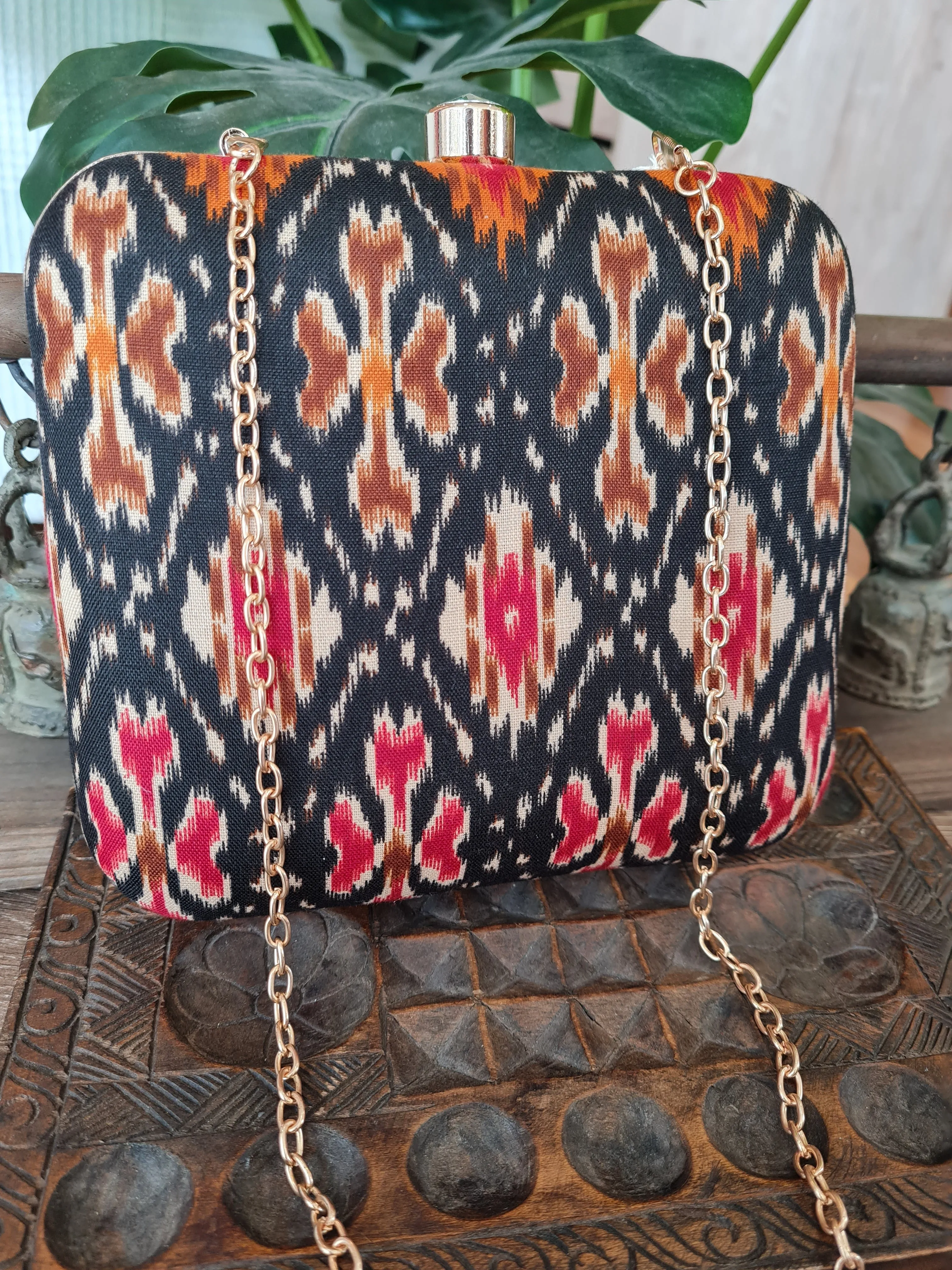 Square Printed Box Clutch