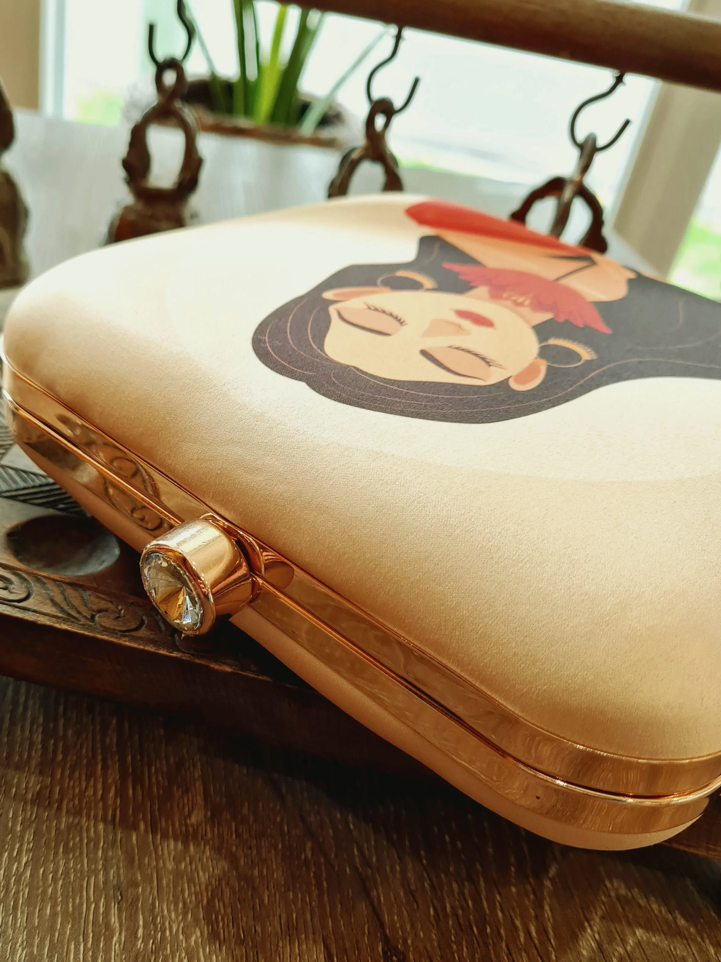 Square Printed Box Clutch