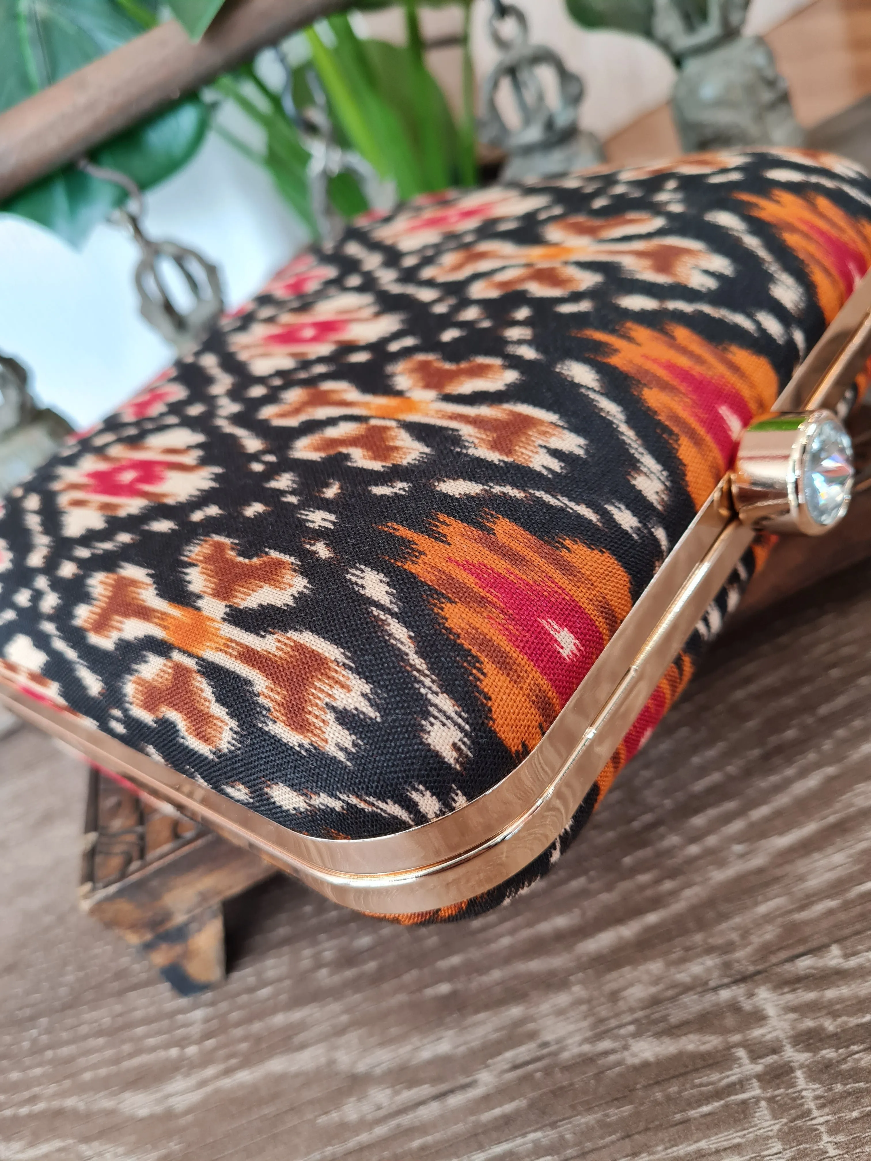 Square Printed Box Clutch