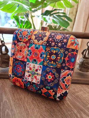 Square Printed Box Clutch