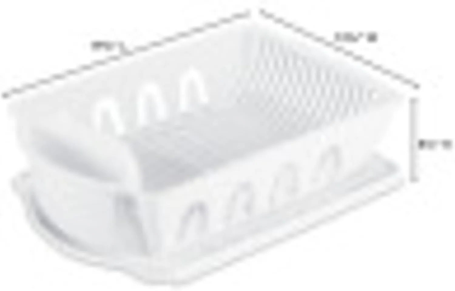 Sterilite Large 2 Piece Sink Set, with Drainboard for Drying, Holds Clean Dishes in the Kitchen such as Plates, Cups, and Silverware, White, 6-Pack