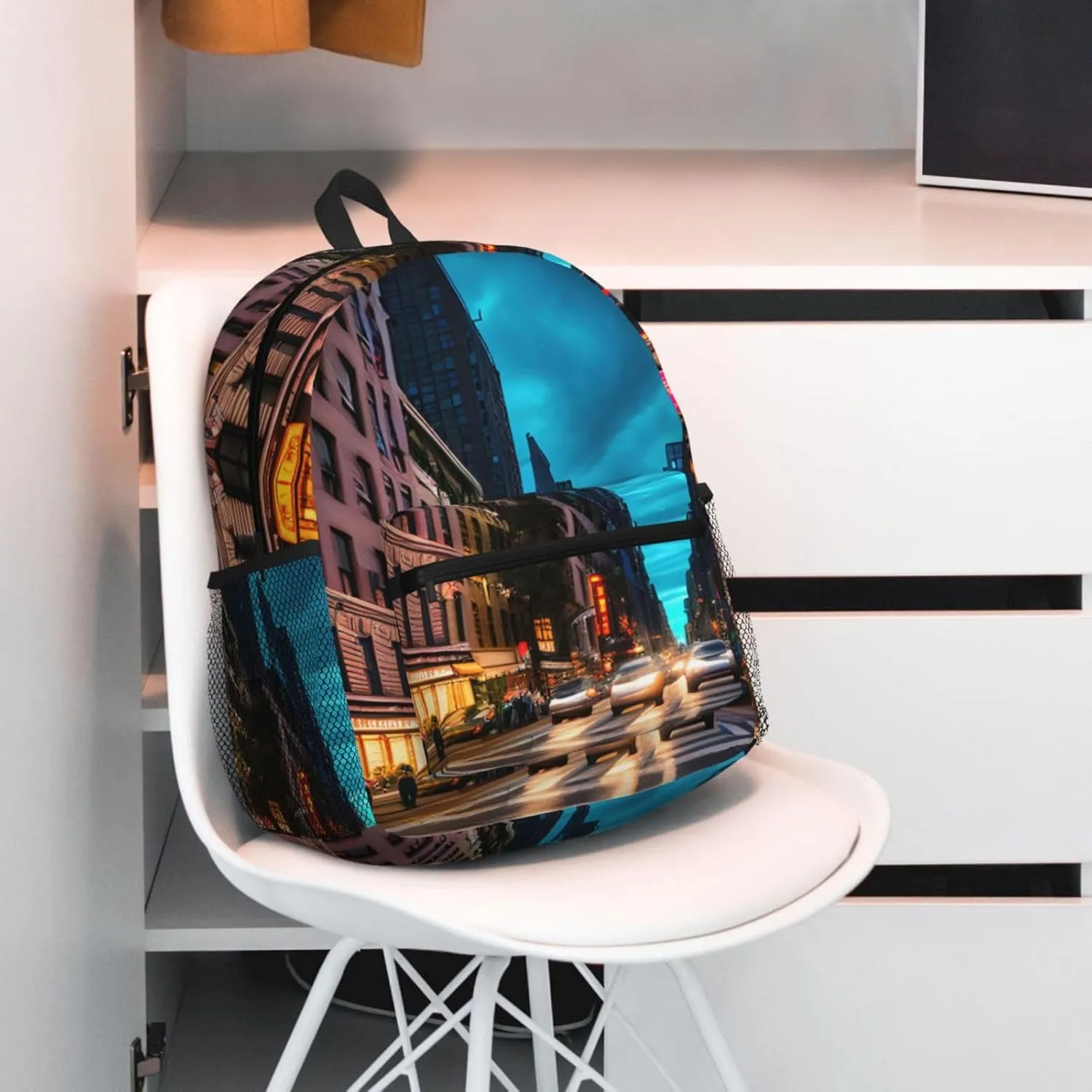 Streets of New York City Backpack Cute Print Bookbag Women Travel Casual Water-resistant Backpack Travel Bag bags
