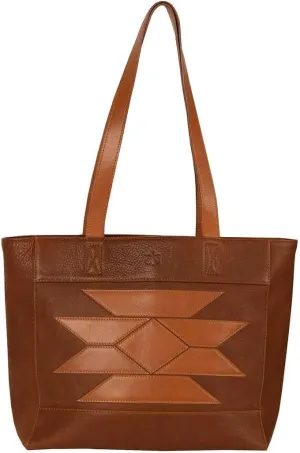 STS Ranchwear Women's Western Genuine Leather Kai Collection Two Shoulder Straps Tote Handbag, One Size