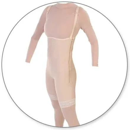 Style 34Z - Mid Thigh Body Garment, Side Zippers