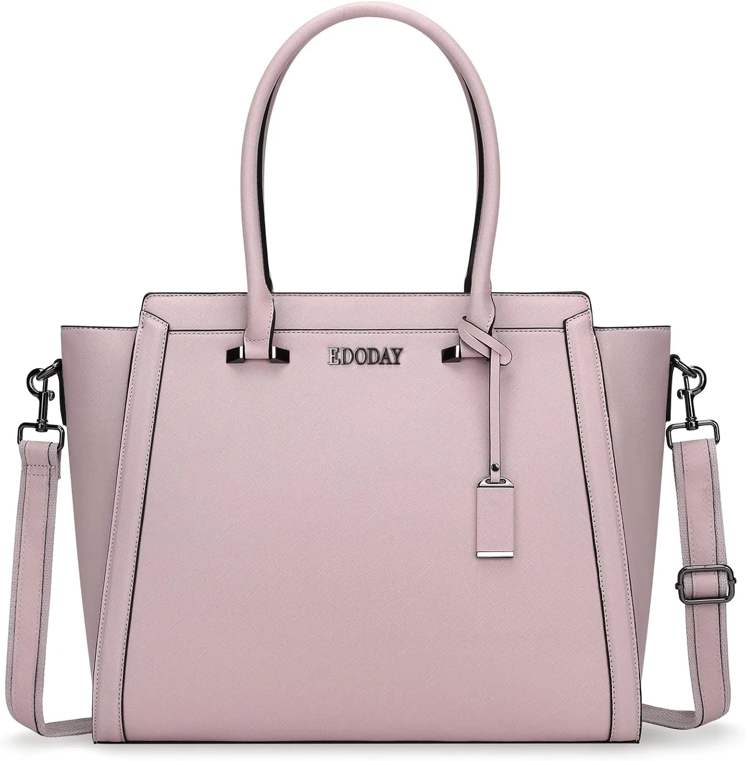 Stylish 15.6 Inch Laptop Tote Bag for Women - Travel Computer Handbag with Long Shoulder Strap