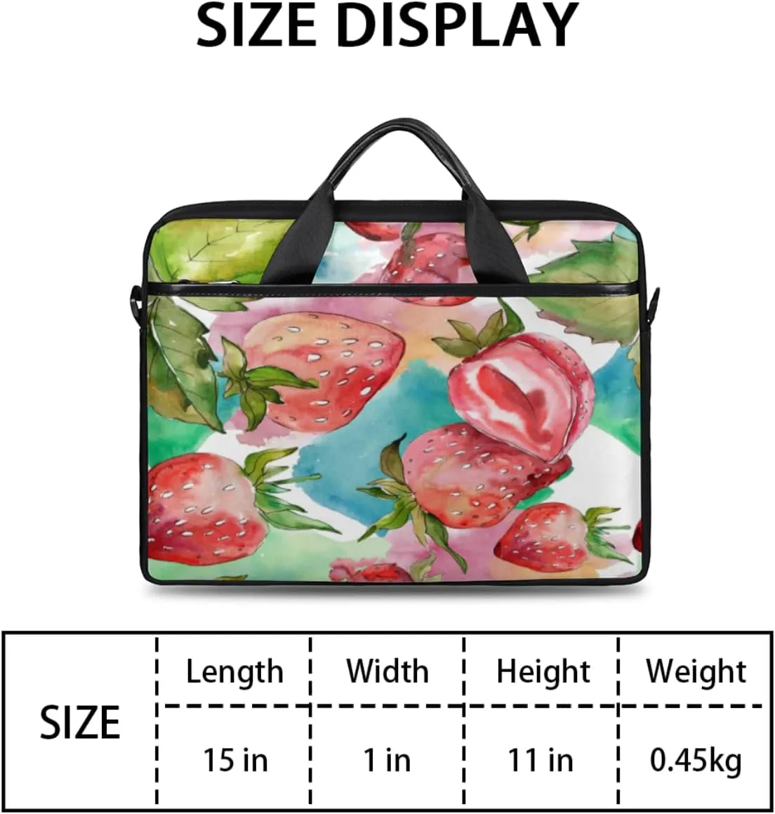 Sugar Skull Flowers Laptop Bag for Women Men 13-15 Inch Computer Briefcase Bag Lightweight Notebook Shoulder Messenger Bag