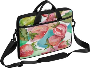 Sugar Skull Flowers Laptop Bag for Women Men 13-15 Inch Computer Briefcase Bag Lightweight Notebook Shoulder Messenger Bag
