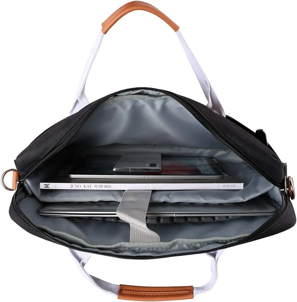 Sumac 16" Laptop Computer Messenger Bag Work Briefcase with Dual Top Handles, Adjustable Straps Laptop Shoulder Bag