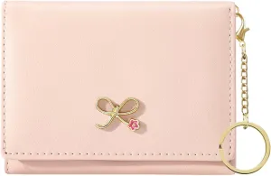 Sunwel Fashion Cute Coquette Bow Wallet with Key-chain Aesthetic Card Holder ID Window for Women Girls (271PINK)